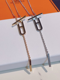 Hermes pig nose diamond-free necklace-0487  