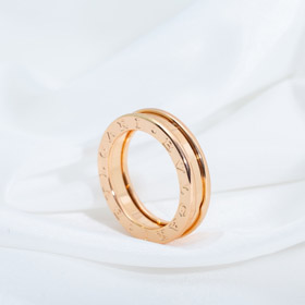 Bulgari bezel letter single ring diamond-free ring-3907  