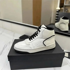 SAINT LAURENT YSL leather mid-top lace-up high-top fashion sneakers-2911  