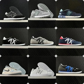 EMPORIO ARMANI shock-absorbing, non-slip, wear-resistant and breathable low-top sneakers-2946  